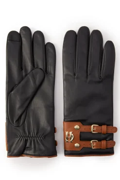 Best Contrast Leather Gloves (Black Tan) Women Gloves|Gloves