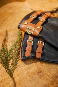 Best Contrast Leather Gloves (Black Tan) Women Gloves|Gloves