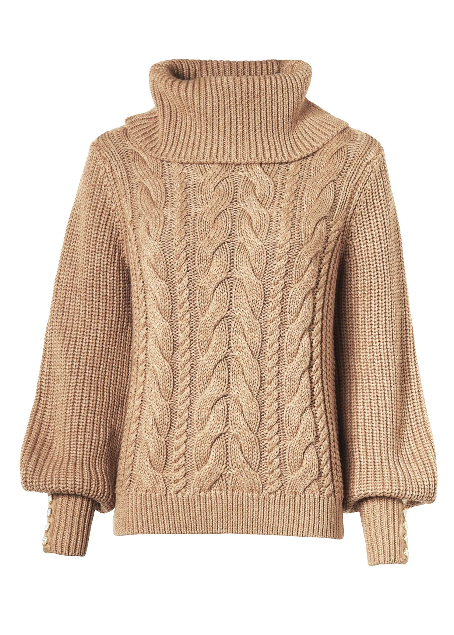 Online Corded Roll Neck Knit Women Knitwear