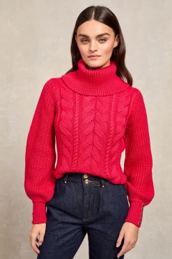 Hot Corded Roll Neck Knit Women Knitwear
