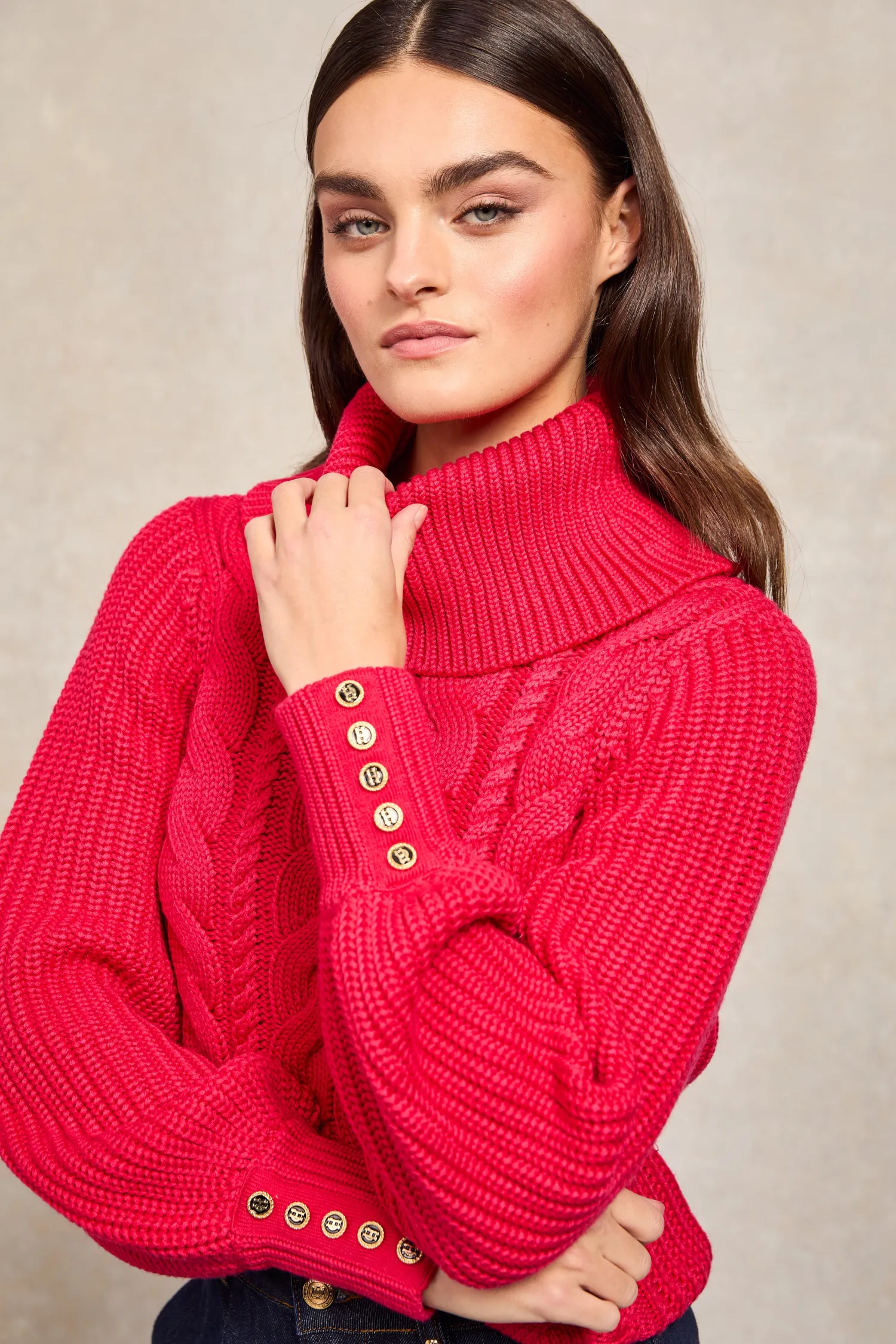 Hot Corded Roll Neck Knit Women Knitwear