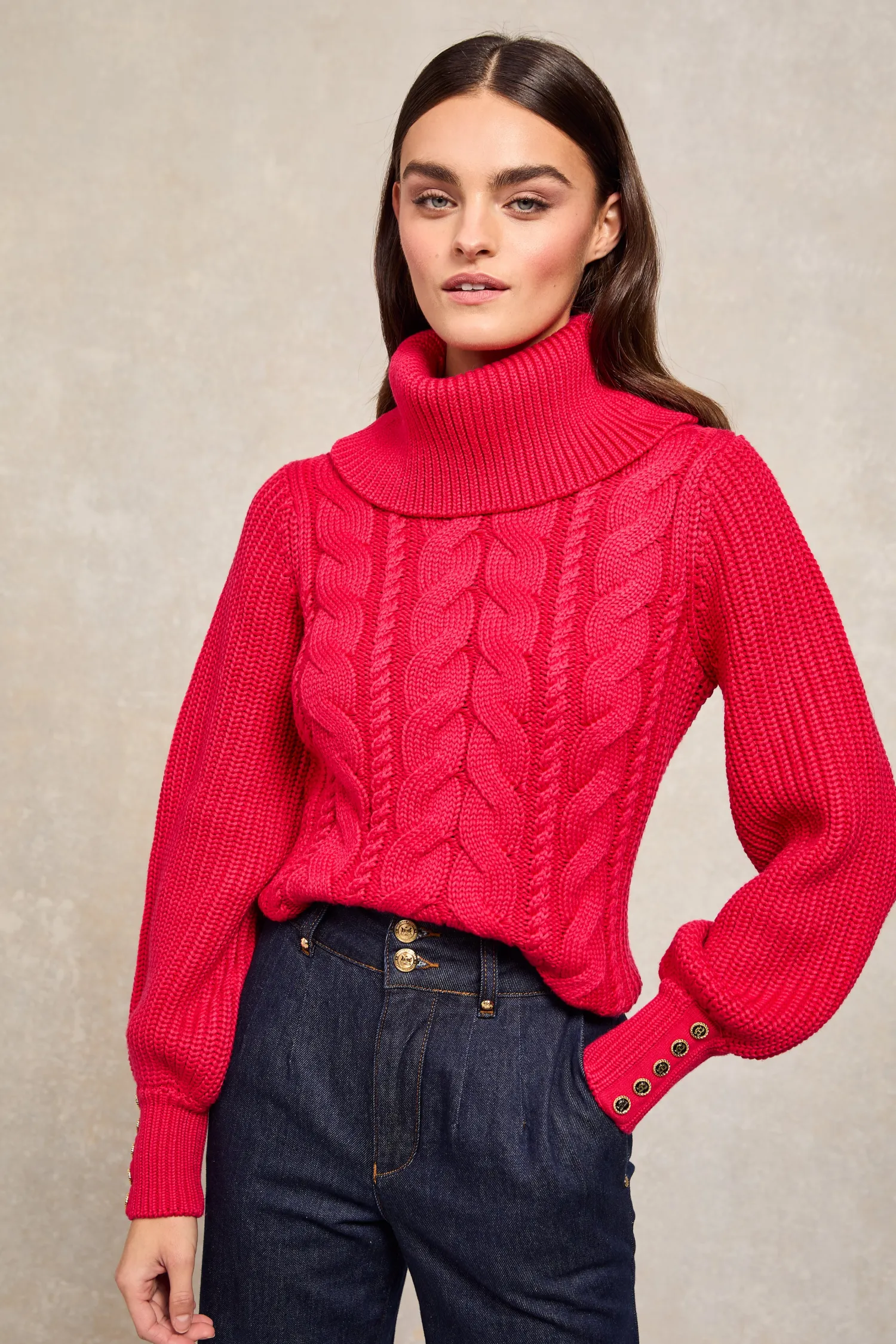 Hot Corded Roll Neck Knit Women Knitwear