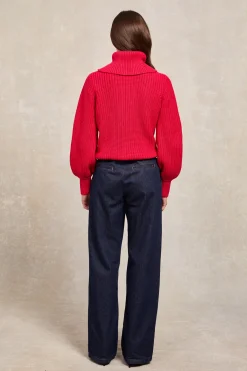 Hot Corded Roll Neck Knit Women Knitwear