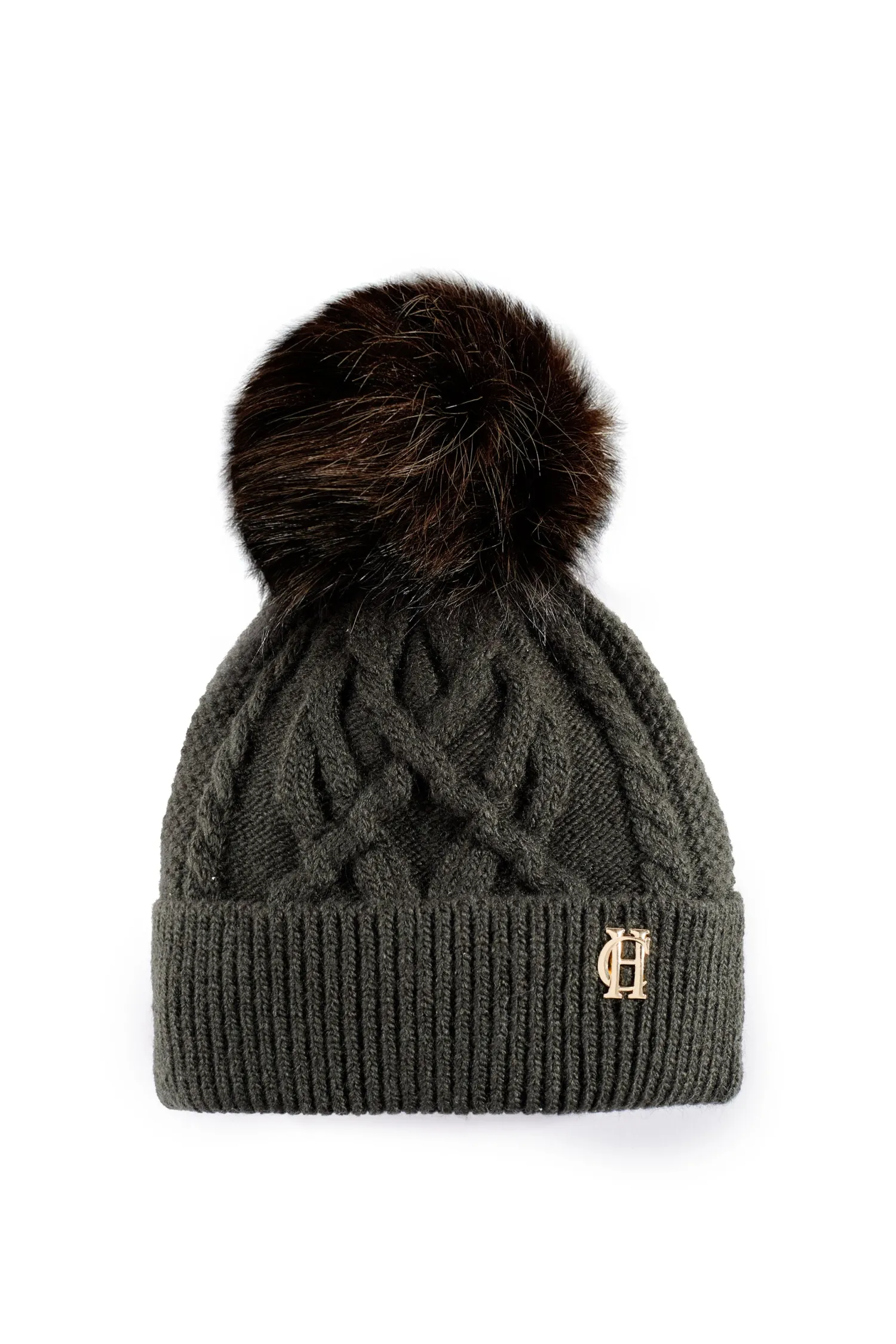 Clearance Cortina Bobble Hat (Fern Green Mink) Women Hats & Headbands|Hats & Headbands