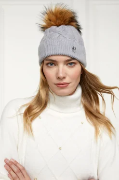 New Cortina Bobble Hat (Soft Grey) Women Hats & Headbands|Hats & Headbands