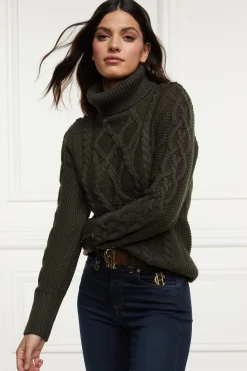 Sale Cortina Roll Neck Knit (Fern Green) Women Knitwear