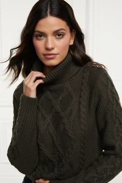Sale Cortina Roll Neck Knit (Fern Green) Women Knitwear