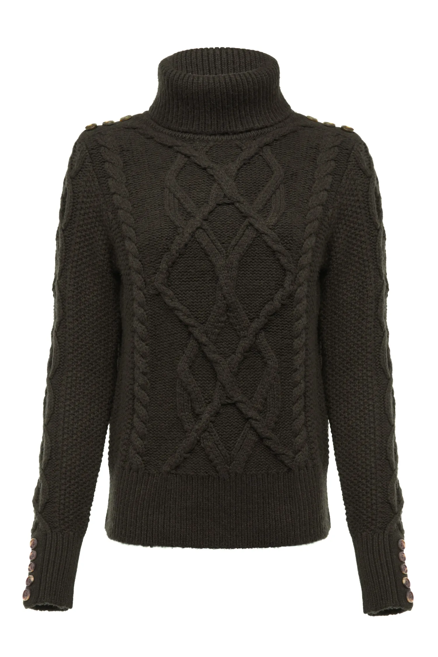 Sale Cortina Roll Neck Knit (Fern Green) Women Knitwear