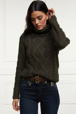 Sale Cortina Roll Neck Knit (Fern Green) Women Knitwear