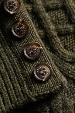 Sale Country Cable Quarter Zip Knit (Forest Green) Women Knitwear