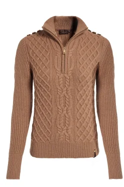 Online Country Cable Quarter Zip Knit Women Knitwear
