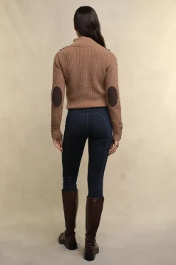 Online Country Cable Quarter Zip Knit Women Knitwear