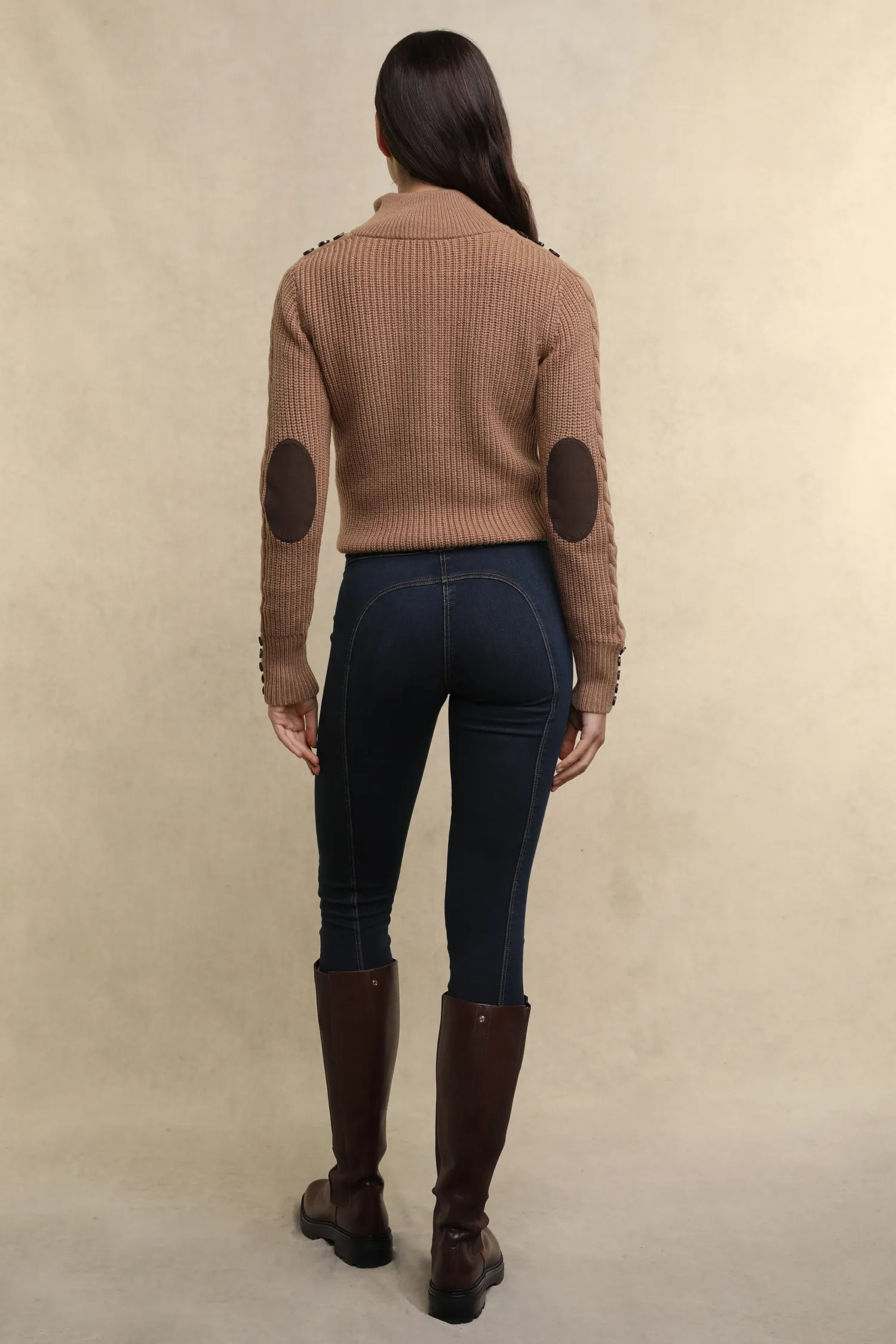 Online Country Cable Quarter Zip Knit Women Knitwear