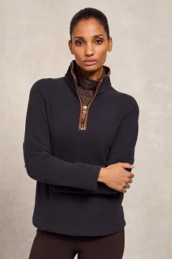 Best Country Fleece Quarter Zip (Ink Navy) Women Fleeces|Fleeces