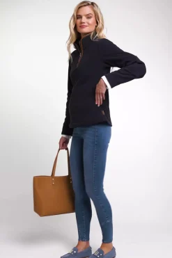 Best Country Fleece Quarter Zip (Ink Navy) Women Fleeces|Fleeces