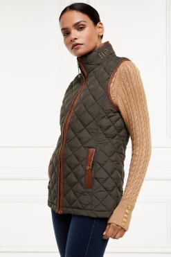 Discount Country Quilted Gilet (Heritage Khaki) Women Gilets