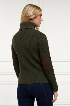 Hot Country Roll Neck Knit (Forest Green) Women Knitwear