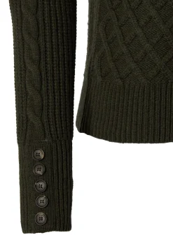 Hot Country Roll Neck Knit (Forest Green) Women Knitwear