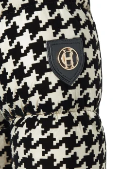 Fashion Crawford Longline Coat (Ecru Houndstooth) Women Coats