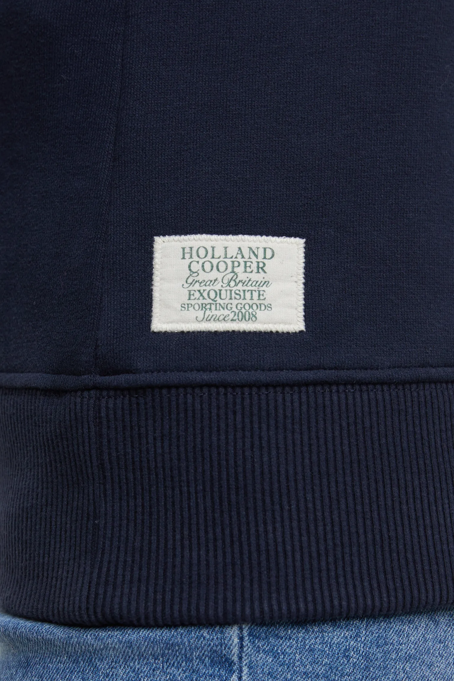 Hot Crest Zip Henley (Ink Navy) Women Hoodies & Sweatshirts|Sweatshirts