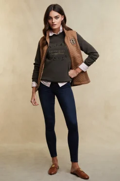 Sale Crystal Crew Neck Sweat (Dark Olive) Hoodies & Sweatshirts