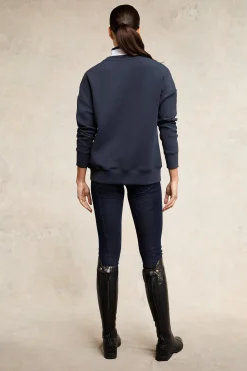 Outlet Crystal Crew Neck Sweat (Ink Navy) Hoodies & Sweatshirts
