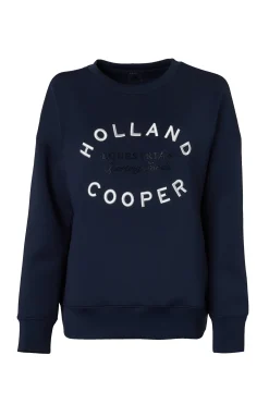 Outlet Crystal Crew Neck Sweat (Ink Navy) Hoodies & Sweatshirts