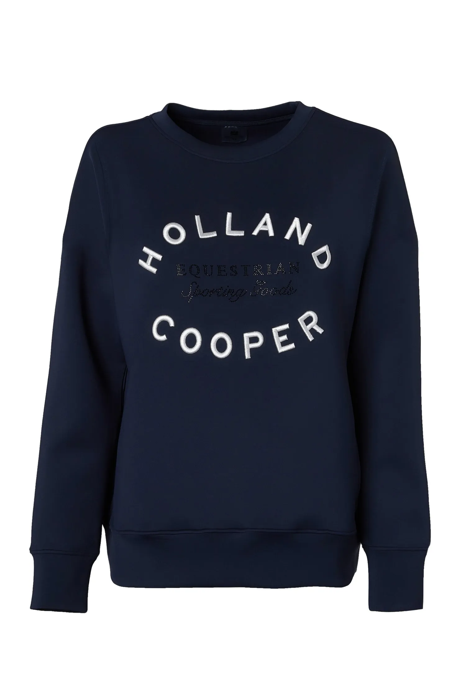 Outlet Crystal Crew Neck Sweat (Ink Navy) Hoodies & Sweatshirts