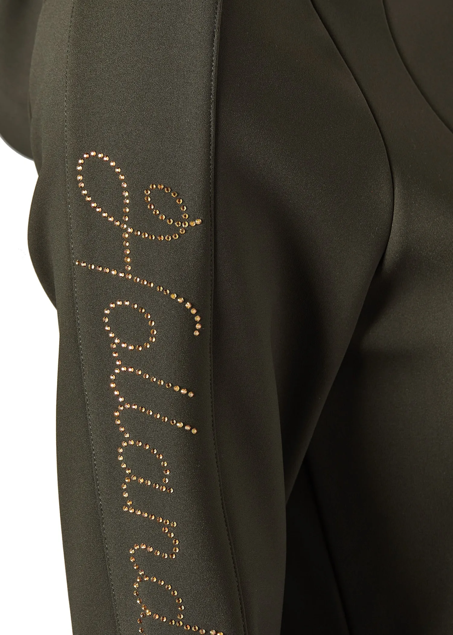 Discount Crystal Zip Hoodie (Dark Olive) Jackets