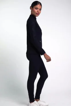 Clearance Crystal Zip Jacket (Ink Navy) Jackets