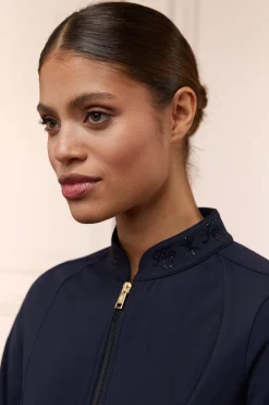 Clearance Crystal Zip Jacket (Ink Navy) Jackets