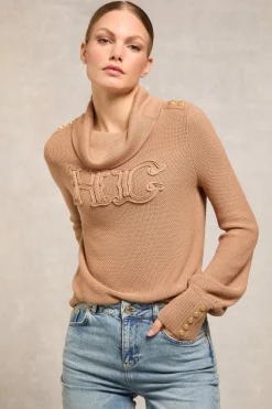 Fashion Daisy Roll Neck Knit Women Knitwear