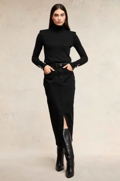 Hot Denim Maxi Skirt Women Skirts