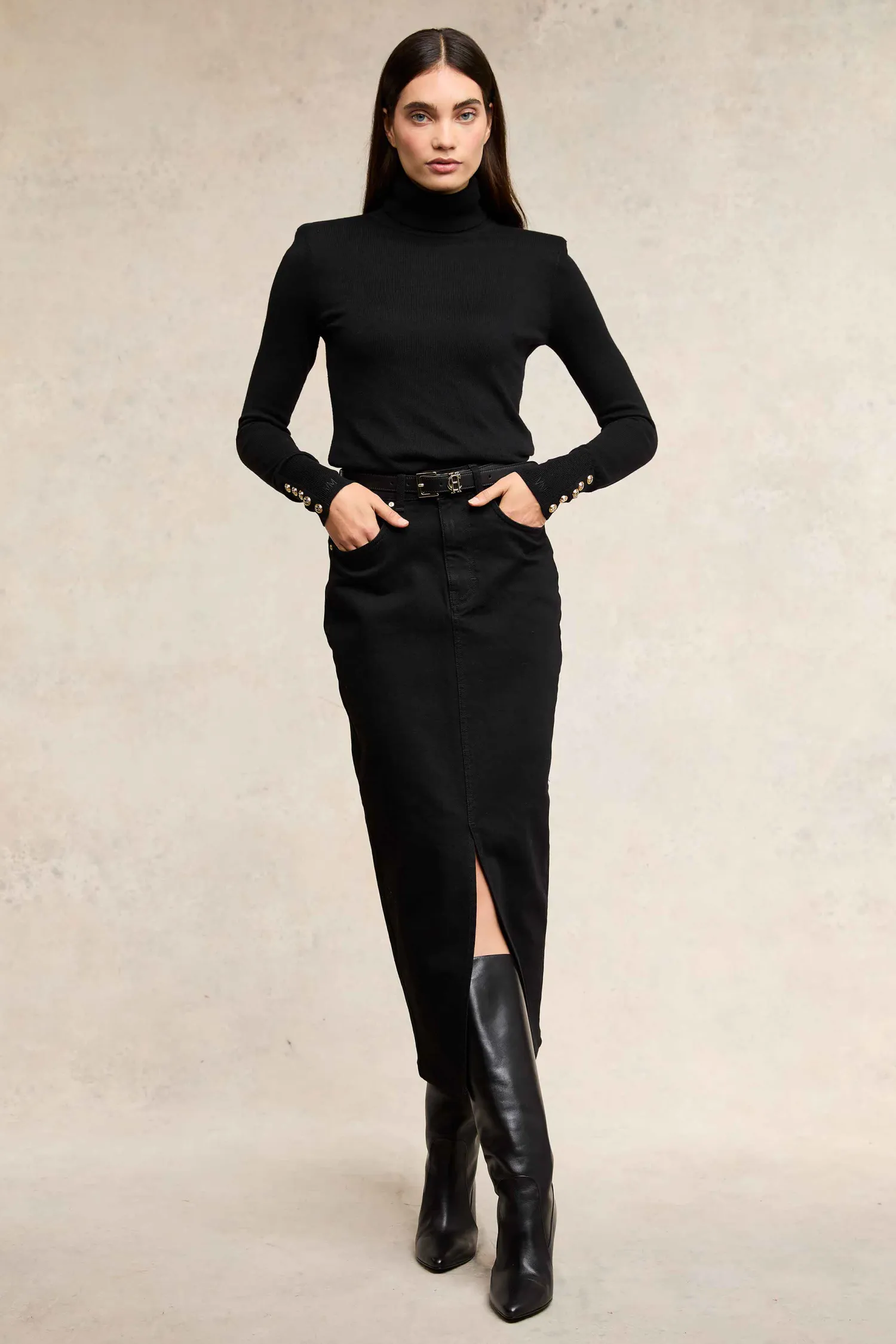 Hot Denim Maxi Skirt Women Skirts