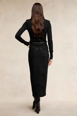 Hot Denim Maxi Skirt Women Skirts
