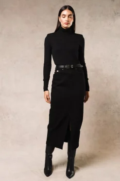 Hot Denim Maxi Skirt Women Skirts
