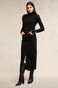 Hot Denim Maxi Skirt Women Skirts