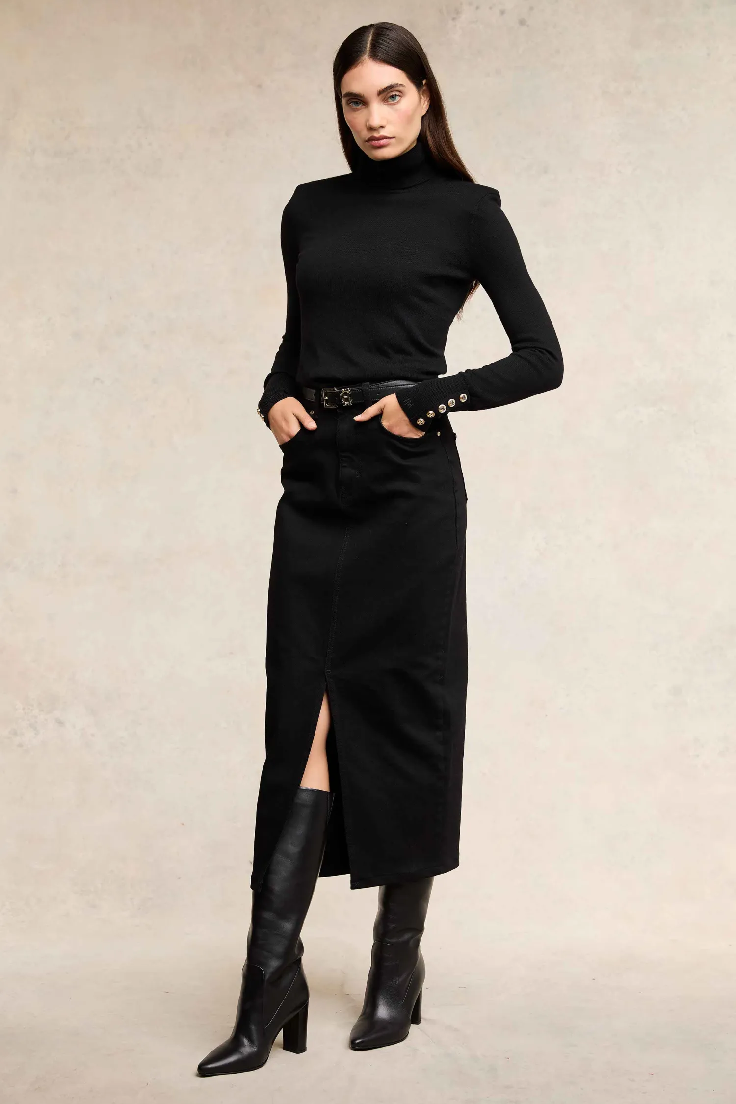 Hot Denim Maxi Skirt Women Skirts