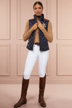 Sale Diamond Quilt Classic Gilet (Ink Navy) Women Gilets|Gilets