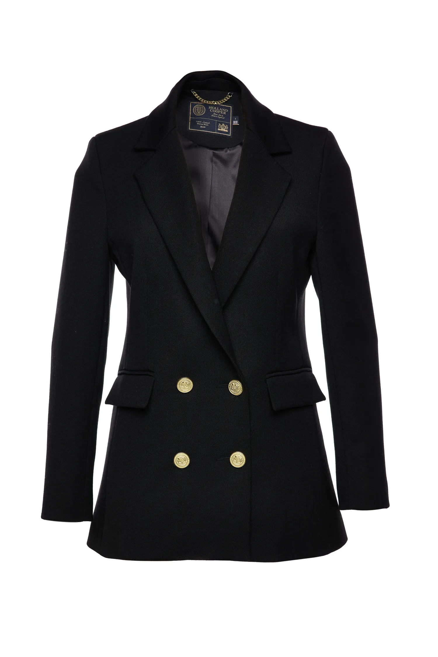 Fashion Double Breasted Blazer (Black Linen) Women Blazers|Tailoring