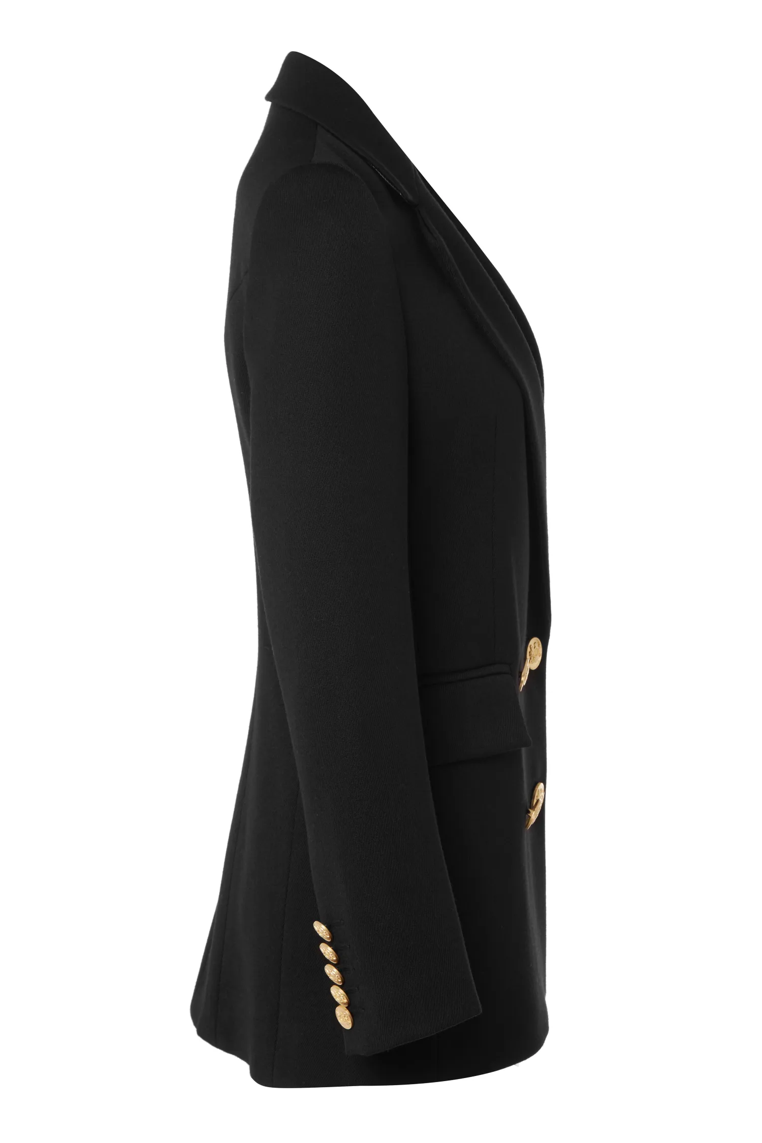 Sale Double Breasted Blazer (Black Twill) Women Blazers|Tailoring