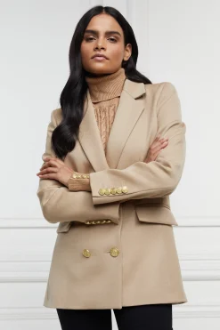 Online Double Breasted Blazer (Camel Twill) Women Blazers|Tailoring