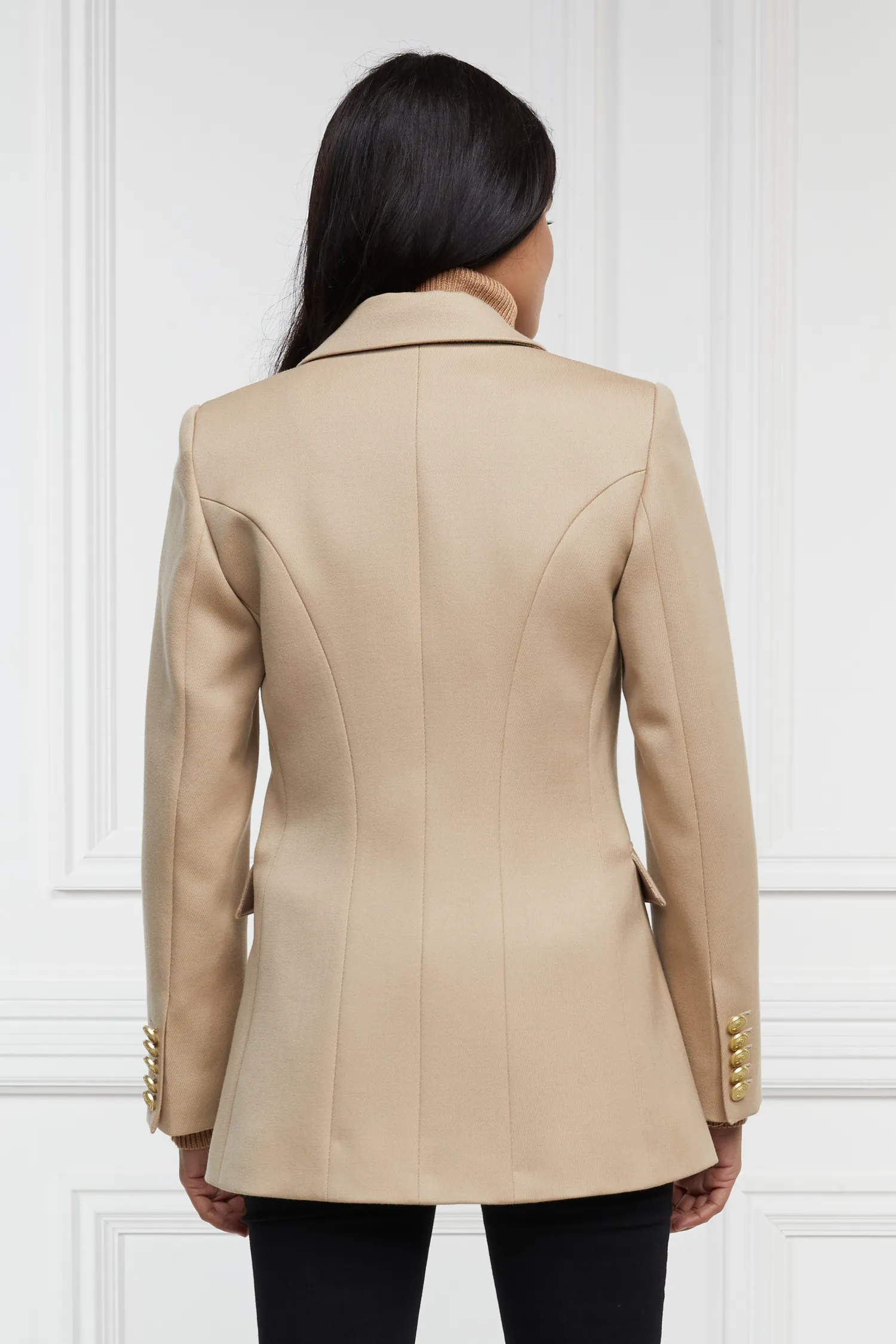 Online Double Breasted Blazer (Camel Twill) Women Blazers|Tailoring