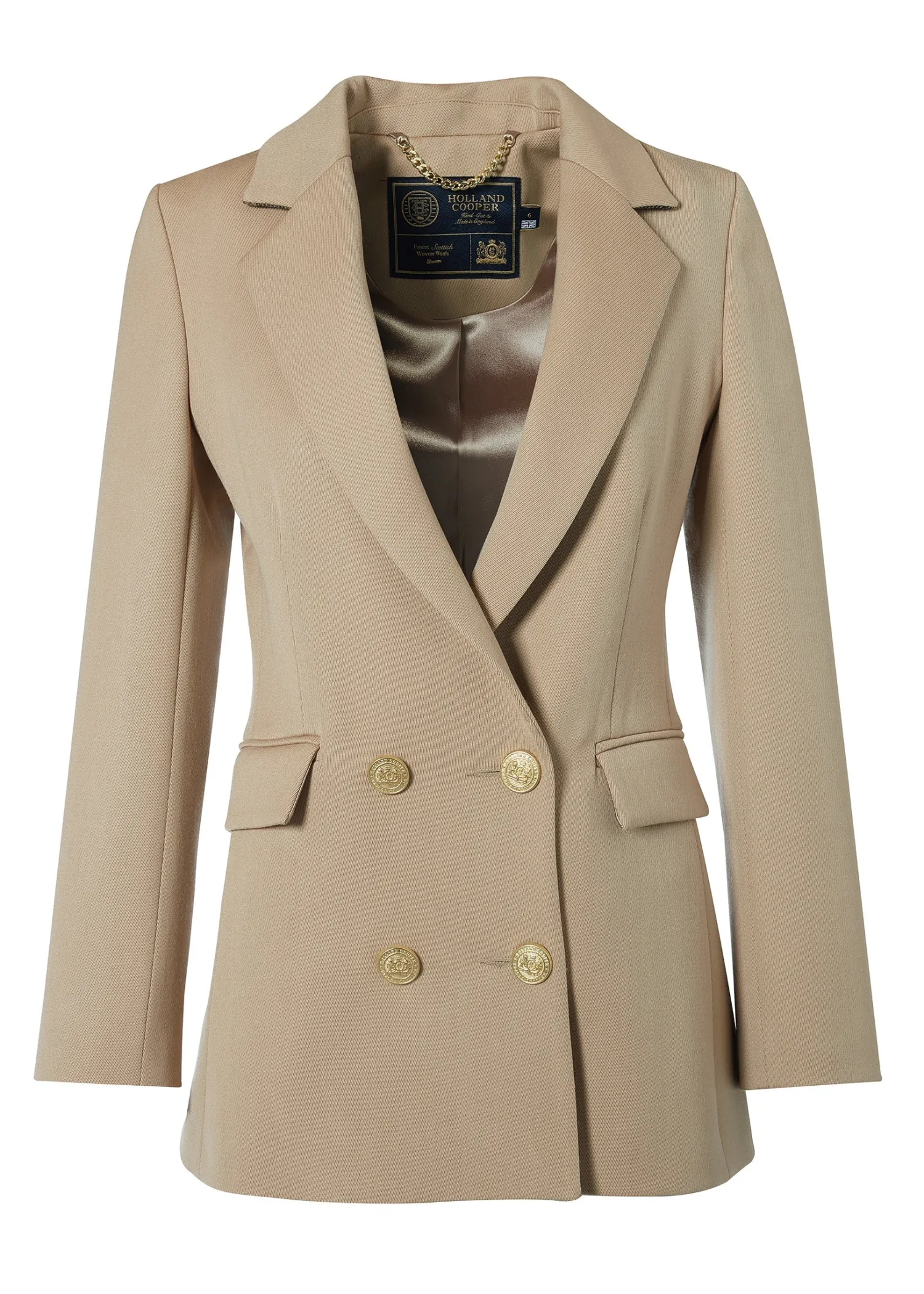 Online Double Breasted Blazer (Camel Twill) Women Blazers|Tailoring