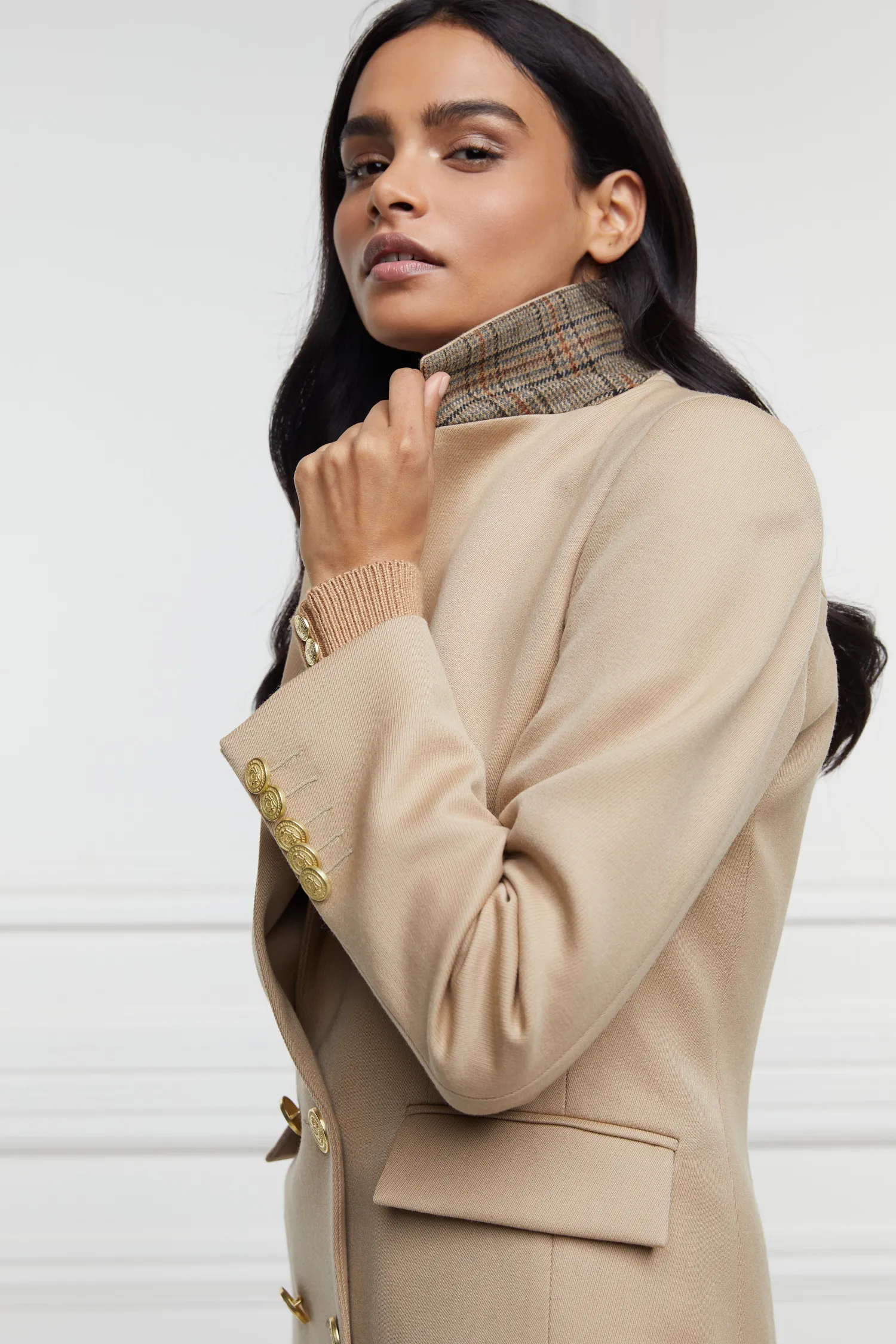 Online Double Breasted Blazer (Camel Twill) Women Blazers|Tailoring