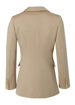 Online Double Breasted Blazer (Camel Twill) Women Blazers|Tailoring