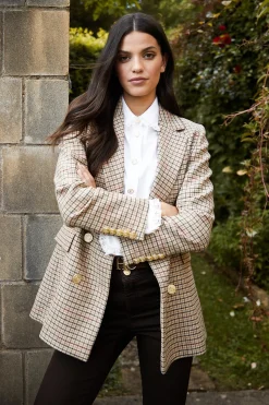 Clearance Double Breasted Blazer (Charlton Tweed) Women Blazers|Tailoring
