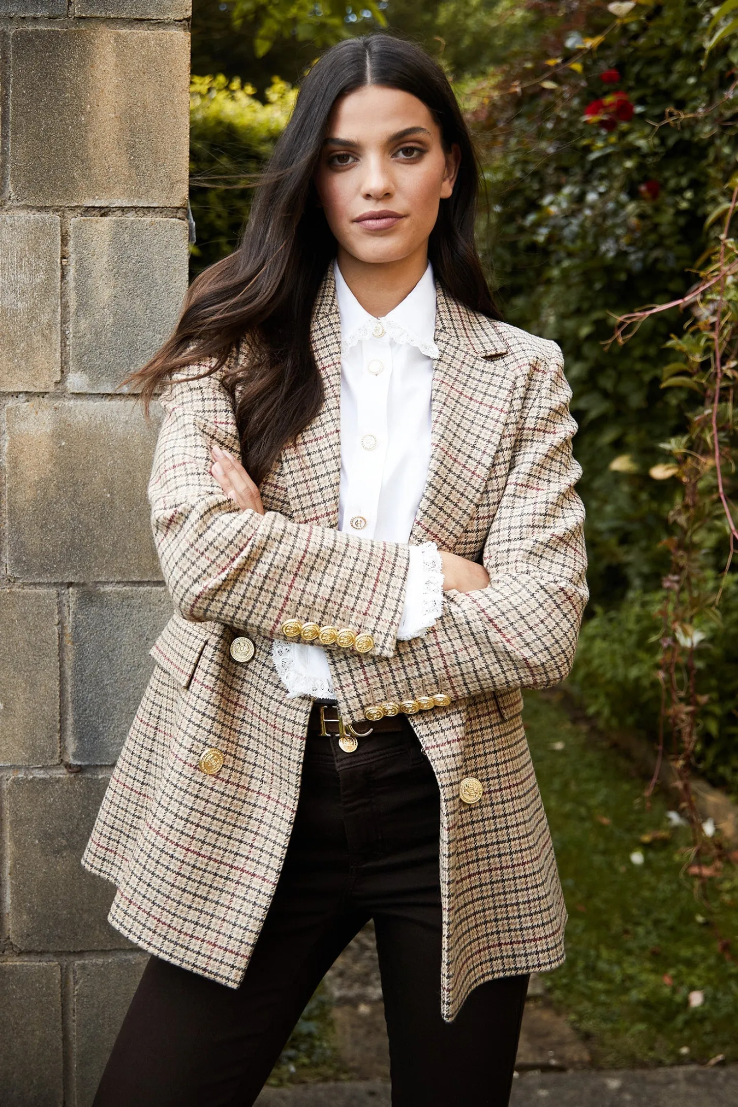 Clearance Double Breasted Blazer (Charlton Tweed) Women Blazers|Tailoring