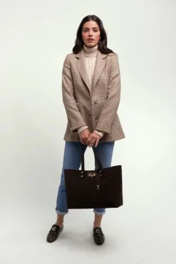 Clearance Double Breasted Blazer (Charlton Tweed) Women Blazers|Tailoring