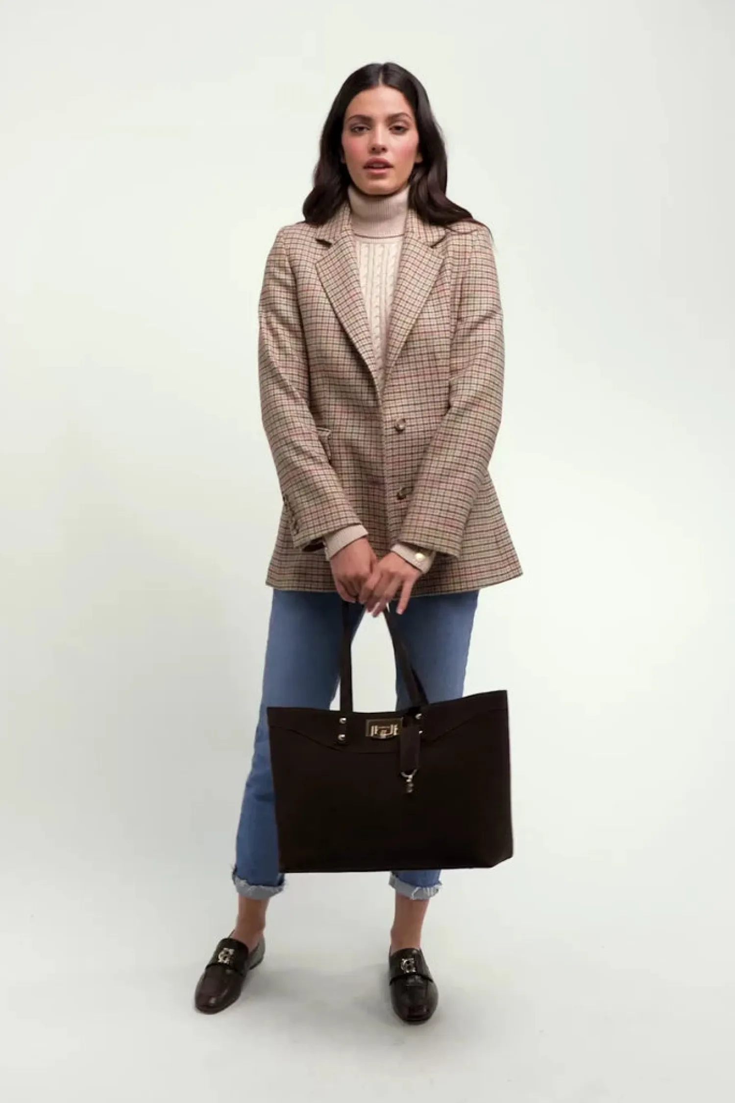 Clearance Double Breasted Blazer (Charlton Tweed) Women Blazers|Tailoring